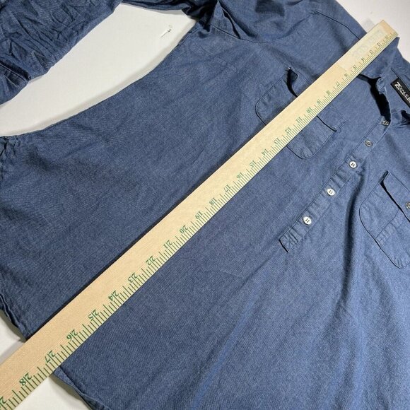 7th Avenue Design Studio New York & Co Women’s Size L Button Up Denim Shirt - Picture 10 of 10